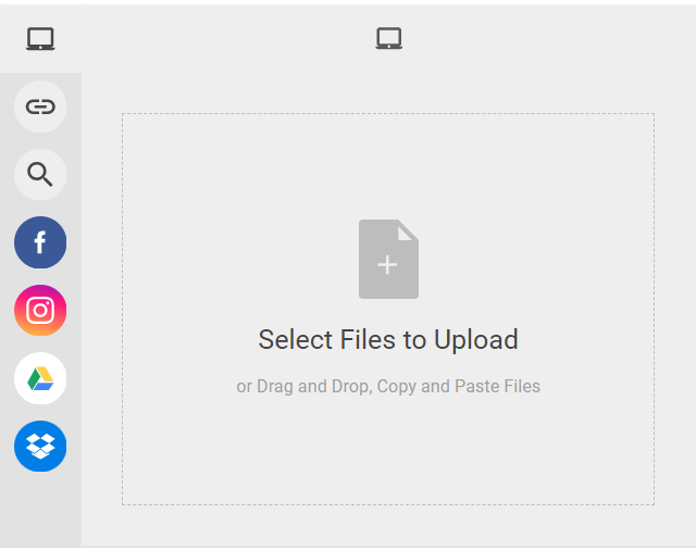 Upload content using a file uploader